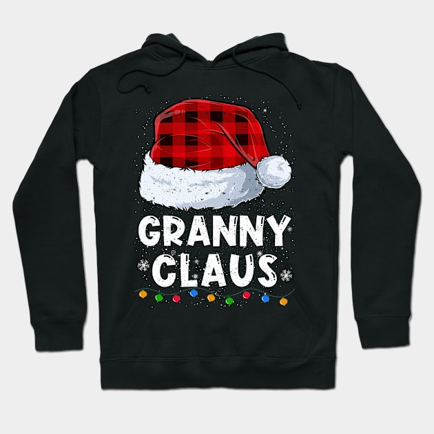 Granny Claus Red Plaid Christmas Santa Family Matching Pajama Hoodie by tabaojohnny